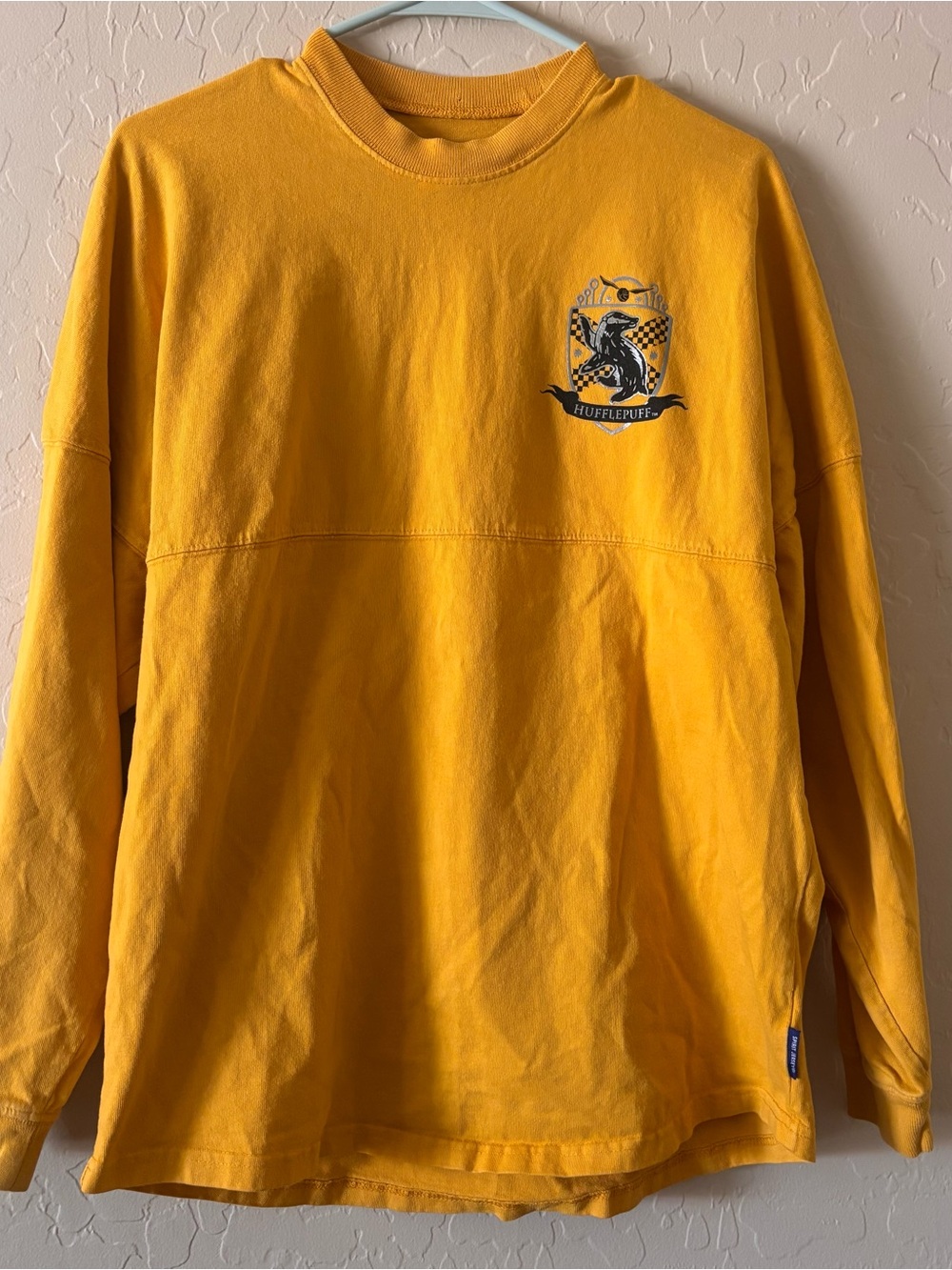 Hufflepuff Yellow Oversized Long-Sleeve Crewneck Spirit Jersey Harry Potter